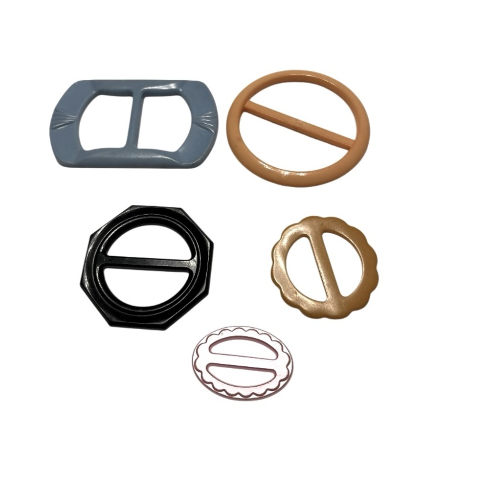 Vintage Bakelite & Plastic Buckles.